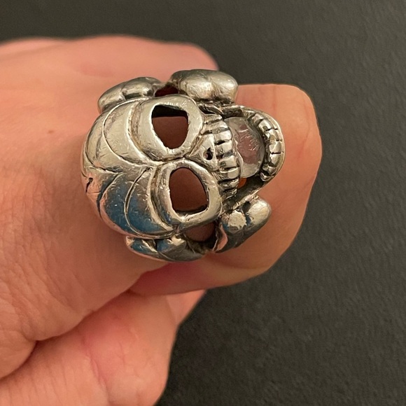 Vintage.Ring of skull,925. For men. Motorcycle. - Picture 3 of 12